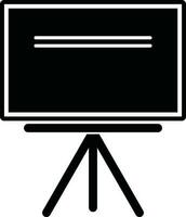 Chalkboard with standing frame in black and white style. vector