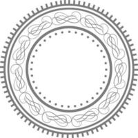 Beautiful frame design in circle shape. vector
