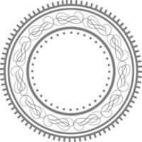 Beautiful frame design in circle shape. vector