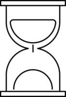 ilustración de reloj de arena, web símbolo. vector