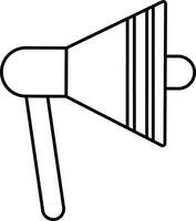 Illustration of hand megaphone tool icon in flat style. vector