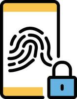 fingerprint vector illustration on a background.Premium quality symbols.vector icons for concept and graphic design.