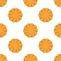 Pattern homemade cookie different taste in pastry biscuit vector