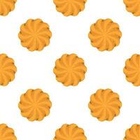 patrón de galletas caseras de diferentes sabores en galletas de pastelería vector