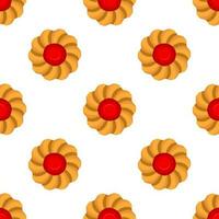 Pattern homemade cookie different taste in pastry biscuit vector
