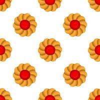 Pattern homemade cookie different taste in pastry biscuit vector