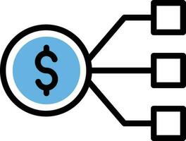 Dollar network vector illustration on a background.Premium quality symbols.vector icons for concept and graphic design.