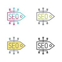 icono de vector de etiqueta seo