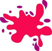 Pink And Red Color Splash Icon Or Symbol. vector