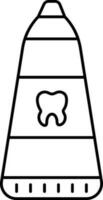 Toothpaste Icon In Black Outline. vector