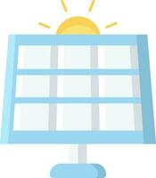 Solar Panel Icon In Blue And Gray Color. vector