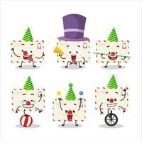 Cartoon character of santa envelopes with various circus shows vector