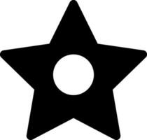 Walk of Fame star Black and White icon. vector