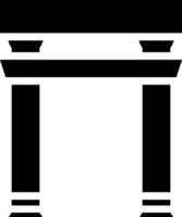 ilustración de torii portón glifo icono. vector