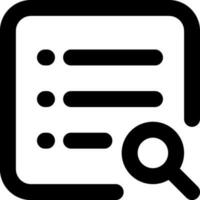Data Analysis Magnifier with Document flat icon. vector
