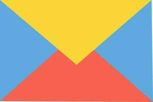 Illustration of a envolope in flat style. vector