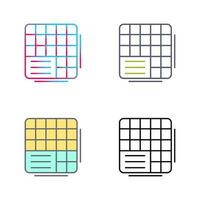 Table Data Vector Icon