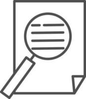 Documnet search icon in line art. vector