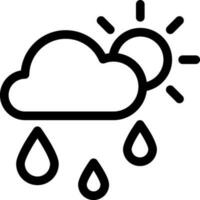 Illustration of rain concept icon or symbol. vector