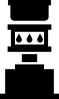cámping estufa icono en glifo estilo. vector