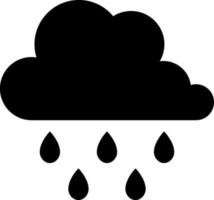 Flat style rain sign or symbol. vector