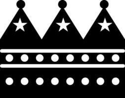 Stars decorated crown in flat style. vector