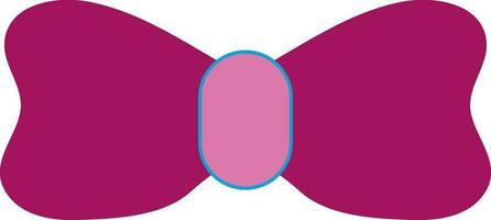 Pink bow on white background. vector