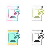 24 Hours Vector Icon