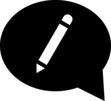 Write comments or speech bubble icon. vector