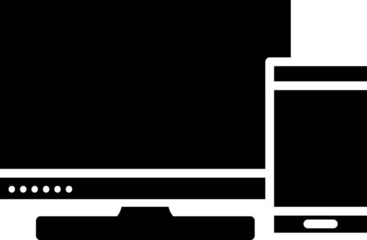 Illustration of computer with cpu icon. vector