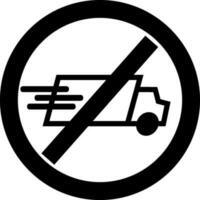 No truck or no parking icon in Black and White color. vector