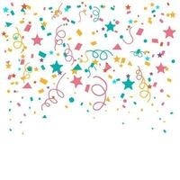 Carnival background with colorful confetti. vector