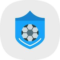 Soccer ball on a shield Vector Icon Design