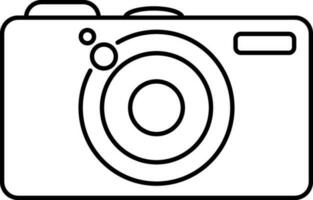 Line art illustration of a camera icon. vector