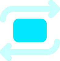 Rotate or Transfer icon in blue color. vector