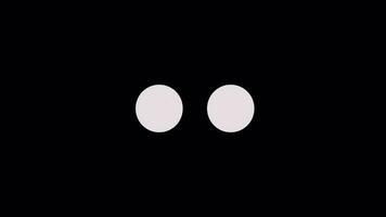 cartone animato occhi lampeggiante al di sopra di alfa canale. nero e bianca illustrato occhio apertura. video