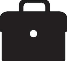 Black briefcase bag on white background. vector