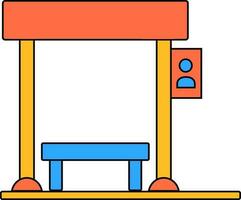 Flat illustration of passenger seat. vector