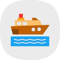 Cruise ship Vector Icon Design