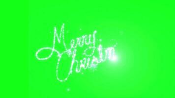 Merry christmas animated text animation on a green screen background. Christmas celebration elements. Free Video