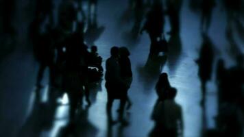 Crowds of people commuting in the city crossing street in rush hour traffic video