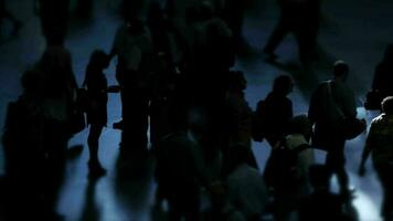 Crowds of people commuting in the city crossing street in rush hour traffic video