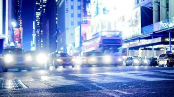 Pedestrians walking on crowded urban street commuting to work video