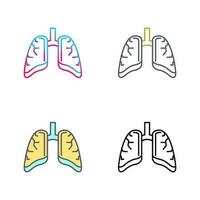 icono de vector de pulmones