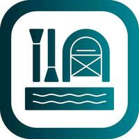 Rafting Vector Icon Design