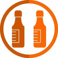 Beer bottles Vector Icon Design