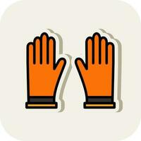 guantes, vector, icono, diseño vector