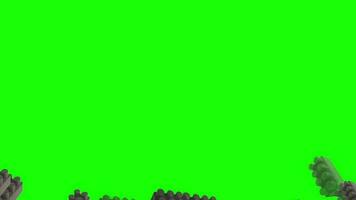 Brick toys on green screen color and copy space background video