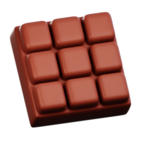 Delicious and tempting chocolate bar illustrations in mouth-watering 3D designs. Indulge in the rich flavors and textures. png