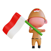 el indonesio independencia 3d icono es un indonesio estado evento como un símbolo de libertad y felicidad png